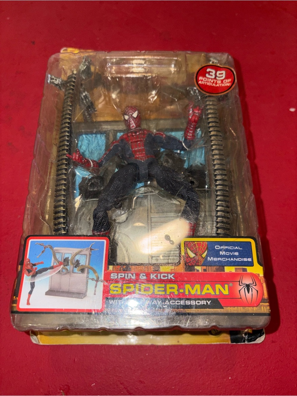 Marvel Spider-Man 2 Spin & Kick Action Figure - Red & Blue